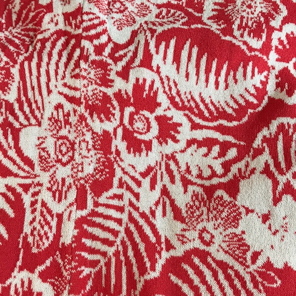 NWT Knit Tropical Palm Print Maxi Dress Side Slit - Picture 8 of 9